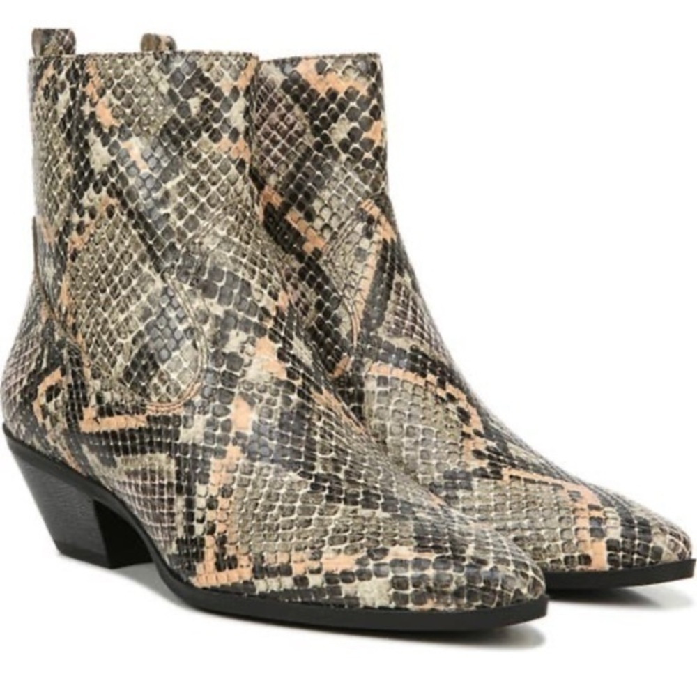 NIB-Circus by Sam Edelman Faux-Leather Snake-Print Ankle Boots